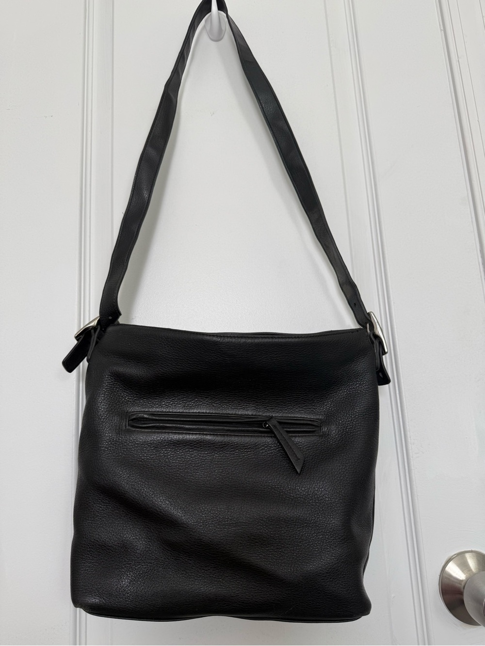 Giani Bernini Black Pebbled Leather Shoulder Bag